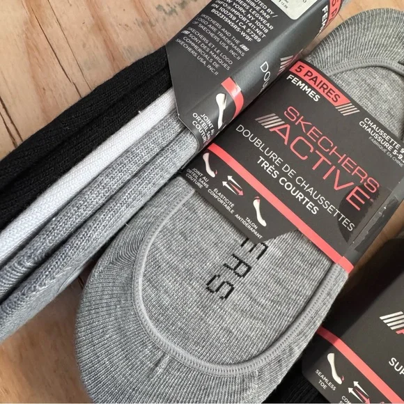 Skechers Active  SUPER LOW No Show Ped Socks 1 Pack - Picture 2 of 6